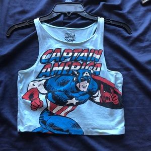 Captain America Crop Top